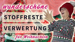 Wunderschöne Nähidee für Weihnachtsdeko aus Stoffresten für Anfänger 😯🆓 Freebie [upl. by Rahal]