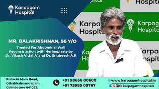 Testimonial  Karpagam Hospital  Coimbatore [upl. by Daffi]