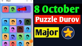 8 October Major puzzle durov Solved Today  Major Daily combo card 8 October [upl. by Cataldo]