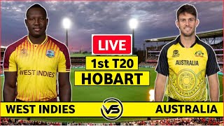 West Indies vs Australia 1st T20I Live Scores  WI vs AUS 1st T20I Live Scores amp Commentary [upl. by Anivlis576]