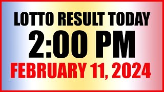 Lotto Result Today 2pm February 11 2024 Swertres Ez2 Pcso [upl. by Aloivaf]