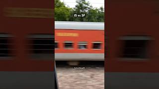 Janshatabdi 👽 humiliates Superfast 😱train shorts train viralvideo [upl. by Neliac]