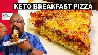 Keto Deep Dish Breakfast Pizza  Unbelievably Good [upl. by Akenat844]