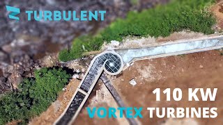 110 kW Turbulent MicroHydropower Vortex Turbines in Kenya [upl. by Dekeles686]