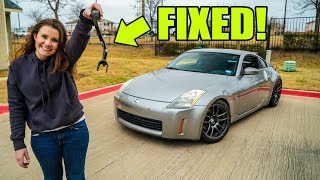 VICTORIA FIXES MY WRECKED 350Z [upl. by Lobiv]