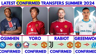 🚨LATEST CONFIRMED TRANSFERS NEWS SUMMER 2024🔥 OSIMHEN TO PSG✔️ YORO AND RABIOT TO UNITED✔️ [upl. by Onairam]