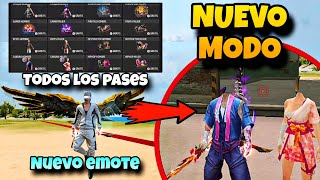 CONSIGUE TODOS los PASES EMOTE Angelical y Nuevo modo juega sin usar la Cabeza en Free Fire [upl. by Eceinwahs]