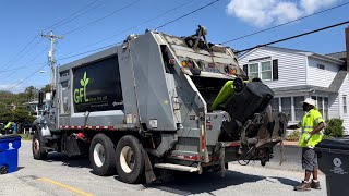 GFL revving International Workstar Heil 5000 rear loader garbage truck [upl. by Alleris]