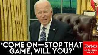 SHOCK MOMENT Biden Snaps At Reporter Asking Whether He Regrets Staying In Delaware During Helene [upl. by Sitra]