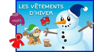 Apprendre les vêtements dhiver FR  Jeu éducatif [upl. by Mya]