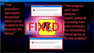 How to fix  steamapi64dll is missing amp procedure entry point  ERROR in GTA 5 2021 [upl. by Kory855]