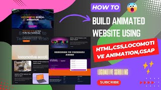 Build Complete Animated Website Using HtmlCss Gsap and Locomotive Scrolltrigger [upl. by Susumu821]