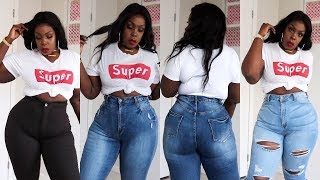 FEELING ON YO BOOTY JEANS LOL MONOTIQUES JEANS TRY ON HAUL [upl. by Yesnel646]