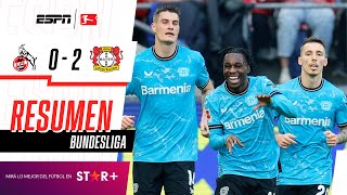 ¡EL LÍDER SE IMPUSO CÓMODO Y LE SACA 10 PUNTOS AL BAYERN  Colonia 02 Leverkusen  RESUMEN [upl. by Nevaed]