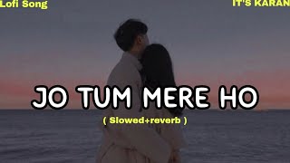 Jo Tum Mere Ho 🥹  LofiSlowedreverb   Lofi Song  Sad Song  ITS KARAN [upl. by Lrub843]