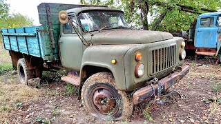 Starting the GAZ 53 truck after 10 years of inactivity [upl. by Ahc794]