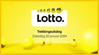 Lotto trekkingsuitslag 20 januari 2024 [upl. by Earehs]