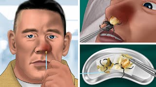 ASMR help John Cena remove a bug and a big snot from his nostril  WOW Brain Satisfyingvideo [upl. by Higinbotham]