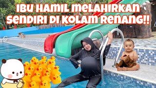 DRAMA PARODI LUCU IBU HAMIL MELAHIRKAN SENDIRI DIKOLAM RENANG [upl. by Rola]