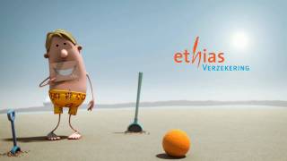 Ethias Insurance  beach billboard [upl. by Ilrebmyk]