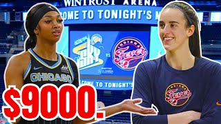 CAITLIN CLARK ANGEL REESE Rematch MOST EXPENSIVE WNBA Game Ever 9000 TICKETS for Sky Fever Game [upl. by Marler291]