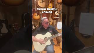 Yamaha Thinline APX600 Acoustic Guitar in Vintage White guitar shorts [upl. by Aekim]