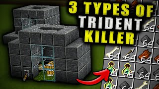 How to Build 3 Types of Trident Killer in Minecraft Bedrock 120 MCPEXboxPSSwitchPC‏ [upl. by Eatnoid545]