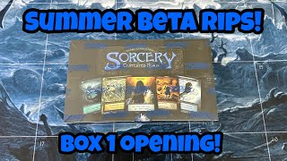 Unboxing of Sorcery TCG Summer Beta Case Box 1 of 6 [upl. by Wallraff]