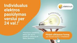 ELEKTRUM elektros energijos pasiūlymas verslui per 24 val [upl. by Susie34]