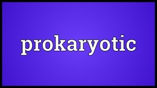 Prokaryotic Meaning [upl. by Remmer646]