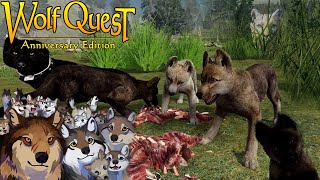 Raising Puppies to Endless Summer in Amethyst Mountain WolfQuest 3 Anniversary Edition Episode 205 [upl. by Atauqal]