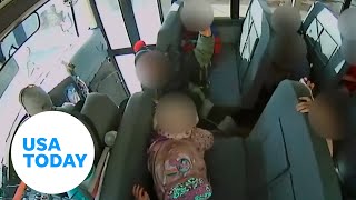 School bus driver slams on brakes to teach kids a lesson [upl. by Akimit]