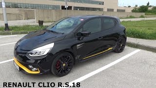 2018 RENAULT CLIO RS 18 with Akrapovič exhaust  Review sound amp acceleration [upl. by Eillas]