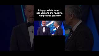 I viaggiatori del tempo non vogliono che Angelina mango vinca Sanremo geolier sanremo italy 2024 [upl. by Filberte]