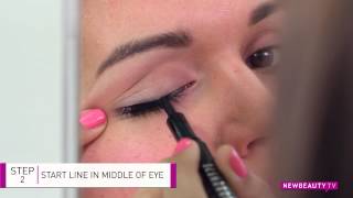 How to Apply Liquid Eyeliner in Seconds  NewBeauty Tips amp Tutorials [upl. by Marlena]