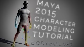 Maya bodybuilder CHARACTER MODELING tutorial [upl. by Sigrid]