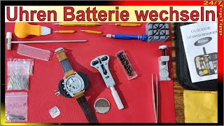 Uhren Batterie selber wechseln  DIY Uhren Reparatur  Werkzeug f Schraubdeckel Uhr Batteriewechsel [upl. by Marozas266]