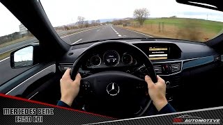 Mercedes Benz E350 CDI POV Test Drive  Acceleration 0  200 kmh [upl. by Corder]