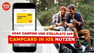 ADAC Camping und Stellplatz App Campcard finden amp registrieren auf iOS [upl. by Thorlay]