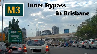 【Brisbane Drive City】Inner Bypass and M3 from Kingsford Smith Dr to City [upl. by Gnud]