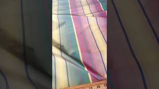 Scalamandre Candice Stripe Multi100 Silk taffeta Strie Rainbow of Pink Red Green Gold MSRP 180y [upl. by Enyrat]