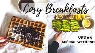 Brunchs Vegan ▌Avocado toastBanana Toast amp Gaufres aux Myrtilles [upl. by Atteiluj296]