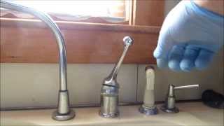 delta faucet repair leaks fixed under handle plumbing tips [upl. by Sairtemed]