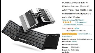 clavier smartphone pliable POWERADD [upl. by Zebapda]