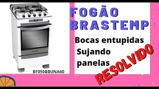 Fogão brastemp clean entupido sujando paneladesmontando e limpando custo zero [upl. by Qifahs]