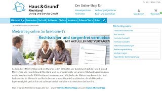 HAUS amp GRUND Mietvertrag online  So einfach gehts [upl. by Paten533]