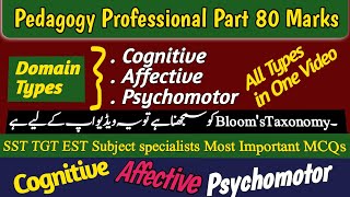 Blooms Taxonomy All three Domains in one Video  Cognitive Affective Psychomotor Domain Lecture [upl. by Raye]