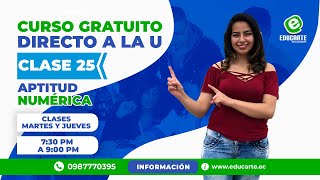 🔴Curso Gratuito📕Admisión 2024🏫Ingreso a la Universidad📚Clase 25 🧠Aptitud Numérica [upl. by Garfinkel]