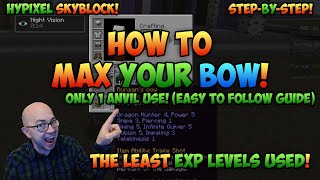 How to Perfectly Enchant Bow Using Least EXP  Hypixel Skyblock [upl. by Ahsiem]