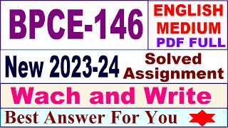 bpce 146 solved assignment 202324 in English  bpce 146 solved assignment 2024  bpce 146 english [upl. by Sydalg]